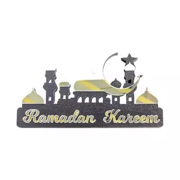 Деревянные акриловые праздничные украшения. Комбинированные настольные украшения. Декоративные стоячие знаки One Size белый