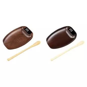 Деревянные электронные весы для чая, электронные весы для кофе, легкие высокоточные кухонные весы, весы для взвешивания кофе для чайной комнаты коричневый