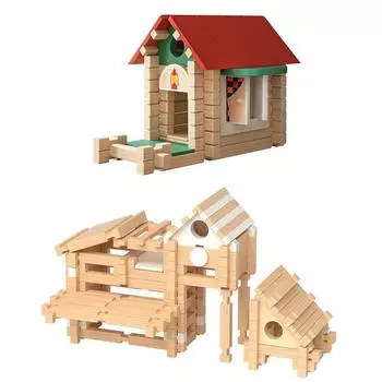 Деревянные блоки для строительства с шипами и пазами Luban для раннего образования детей, развивающие игрушки для маленьких домиков и многоформенных зданий