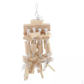 Деревянные блоки с изображением попугая-птицы, жевательные игрушки, украшение для дома для птиц, попугаев, корелл, конуре