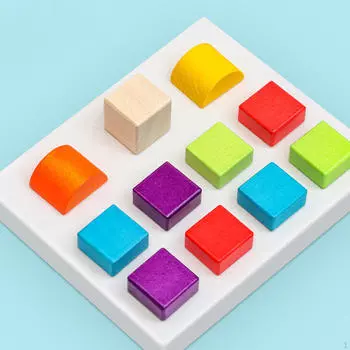 Деревянные блоки, складывающиеся игрушки, развивающие игрушки для раннего обучения, развивающие здания для возраста