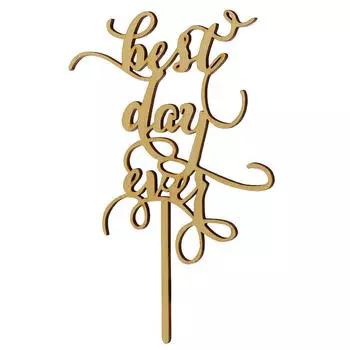 Деревянные буквы Лучший день свадебные торты Топпер свадебный торт Декор Принадлежности