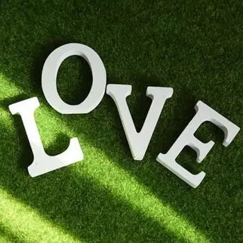 Деревянные буквы, полые, стоячие, белые, полированные, в европейском стиле, бесплатные деревянные буквы, принадлежности для вечеринок N