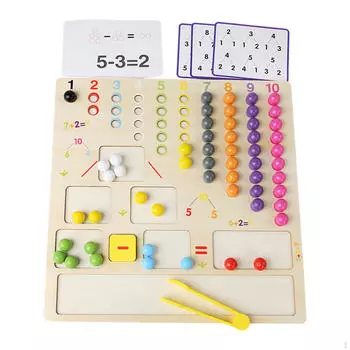 Деревянные бусины для колышков, игра с зажимом Монтессори, бусины для занятий дошкольного возраста