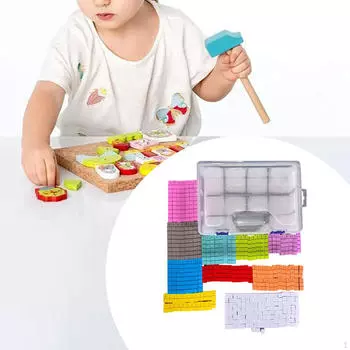 Деревянные числовые стержни, математический материал для раннего обучения, математические игрушечные палочки, учебные пособия, числовые стержни