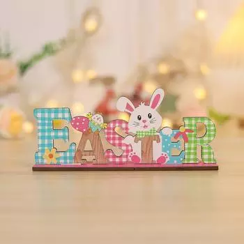 Деревянные декоративные украшения, красочные украшения в виде букв, настольные украшения One Size