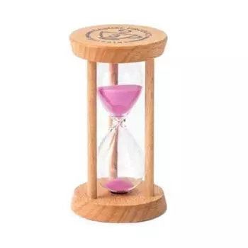 Деревянные Деревянные Песочные Часы Таймер Без Деформации Портативные Круглые Таймеры Песочных Часов Настольный Декор Pink-1 Minute