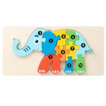 Деревянные детские развивающие игрушки 4-6 Раннее развитие Когнитивный строительный блок Животное Транспорт Форма Соответствие 3D Трехмерный пазл
