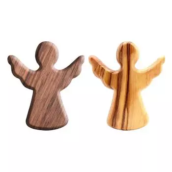 Деревянные фигурки ангелов, декоративные украшения для рождественской вечеринки 2024 года