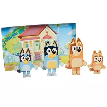 Деревянные фигурки персонажей Bluey 4 красочные деревянные фигурки, сертифицированные FSC для детей от 3 лет – –