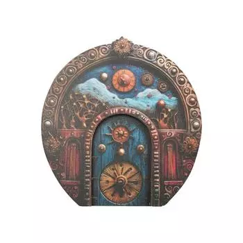 Деревянные фигурки сказочных гномов на дверь, рукоделие, окна, двери, миниатюрные микропейзажи, эльфы, двери, художественные статуи, украшения для сада