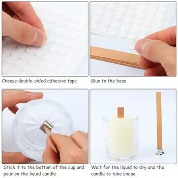 Деревянные фитили для свечей, 10 шт., сердечники для свечей, фитиль из натурального дерева с железной подставкой, деревянный 13*130mm