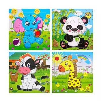 Деревянные головоломки для детей дошкольного возраста, развивающие обучающие игрушки, набор для детей 4-8 лет разноцветный