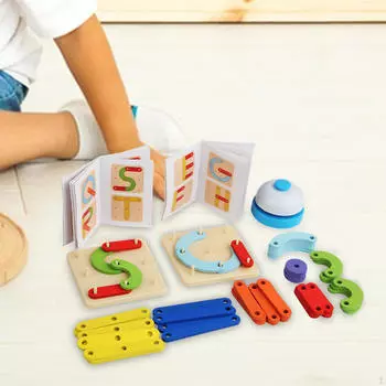 Деревянные головоломки Geoboard Peg Board Геометрия Математическая игрушка DIY Графика Логическое образование