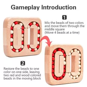 Деревянные головоломки с мячом, игрушки, замок Лубан для детей, образовательные, для раннего образования, катящиеся, волшебные, бобовые, кубические шарики