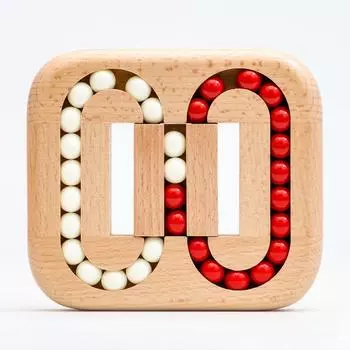 Деревянные головоломки с мячом, игрушки, замок Лубан для детей, образовательные, для раннего образования, катящиеся, волшебные, бобовые, кубические шарики