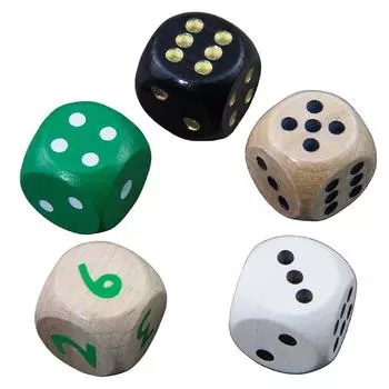 Деревянные игральные кости D6 с шестью сторонами, настольные игровые аксессуары, деревянные игральные кости, цифровые игральные кости белый