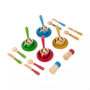 Деревянные игровые тарелки и блюда для детей,игровые кухонные принадлежности,креатив,кухонный игрушечный набор