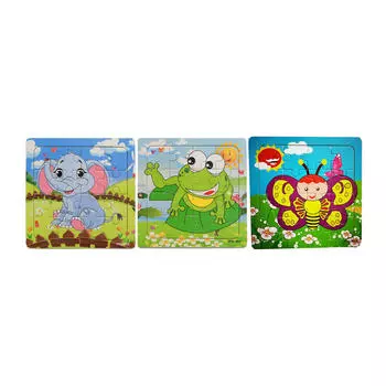 Деревянные игрушки Деревянные милые животные Детские головоломки Обучающие развивающие игрушки bee