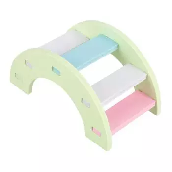 Деревянные игрушки для игр в виде моста для хомяков, радужная клетка для игр с качелями для морских свинок и мышей, зеленая зелёный