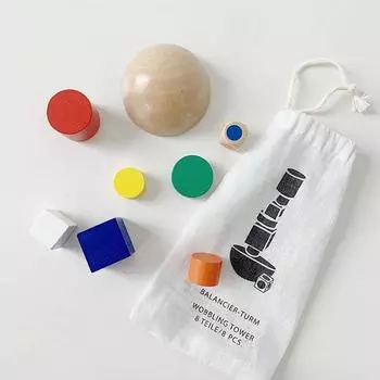 Деревянные игрушки, игрушка-полусфера, балансирующая детская головоломка для тренировки баланса, сумка для взаимодействия родителей и детей, цветная геометрия, TMZ