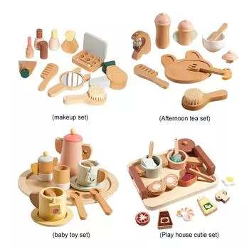 Деревянные игрушки Игрушки для ролевых игр Ролевые игры Ранние развивающие игрушки для малышей makeup set