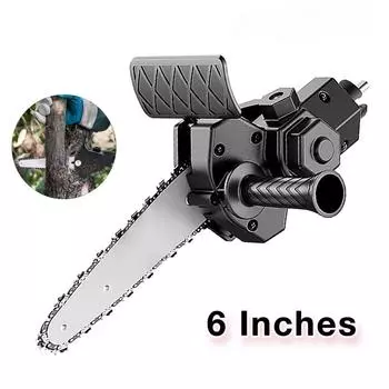 Деревянные инструменты, электрическая дрель, переходник для электрической цепной пилы, домашний портативный мини-бензопила, деревообрабатывающие инструменты для обрезки/режущих инструментов, 6 дюймов 6in чёрный