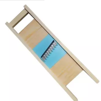 Деревянные инструменты из нержавеющей стали для нарезки овощей и фруктов, картофельная решетка, инструменты для салата, креативная кухонная утварь синий