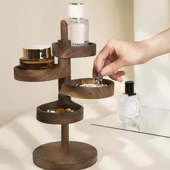 Деревянные изделия Креативный поднос для хранения, держатель для колец, подставка для поделок своими руками, стойка для ювелирных изделий своими руками, аксессуары для коллекционирования света кофе