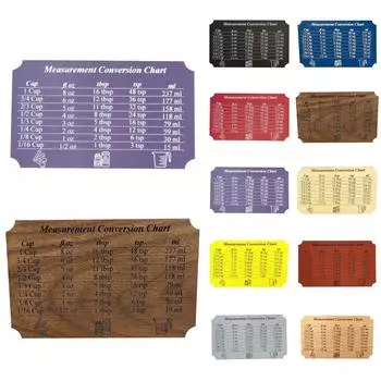 Деревянные изделия Персонализированная таблица эквивалентности кухни Кулинарные инструменты Выпечка Доска перевода единиц измерения One Size чёрный