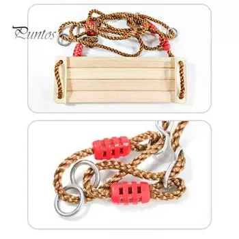 Деревянные качели для взрослых и детей, уличные пасторальные качели с регулируемым тросом, максимальная нагрузка 100 кг, качели для сада и двора