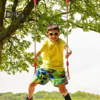 Деревянные качели для взрослых и детей, уличные пасторальные качели с регулируемым тросом, максимальная нагрузка 100 кг, качели для сада и двора