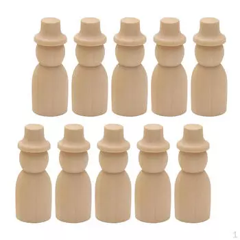 Деревянные колышки (65мм) Незаконченные Люди Маленькие Семейные поделки Детские Игрушки 10 pieces