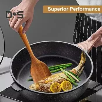 Деревянные кухонные принадлежности, кухонные лопатки, половники и ложки для риса, кухонные принадлежности с антипригарным покрытием для удобного захвата и легкой очистки G
