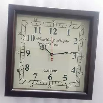 Деревянные квадратные настенные часы размером 30,48 см, настенные часы для украшения домашнего офиса