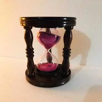 Деревянные латунные песочные часы 17,78 см 5-минутные песочные часы с искрящимся натуральным белым песком для домашнего кухонного офисного стола