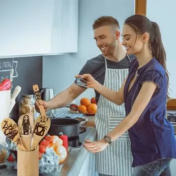 Деревянные ложки для набора кухонной утвари One Size