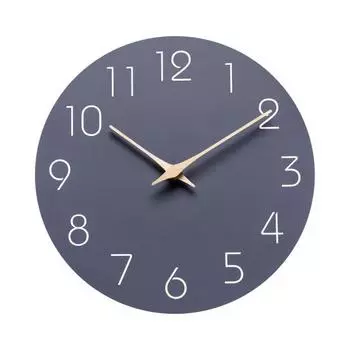 Деревянные настенные часы 10 дюймов, бесшумные, не тикающие, элегантные, бесшумные, на батарейках, для спальни, офиса, ванной комнаты серый