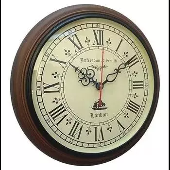 Деревянные настенные часы, антикварные, уникальный стиль, декоративные настенные часы, часы, деревянная рамка, латунь, 12 дюймов - (коричневый) M коричневый