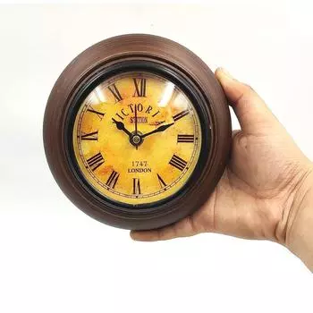 Деревянные настенные часы Мини коллекционные настенные часы в викторианском стиле настенные декоративные 5 коричневые часы