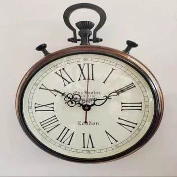 Деревянные настенные часы ручной работы — винтажный стиль, 38,1 см, антикварный дизайн для домашнего и офисного декора как