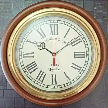 Деревянные настенные часы Sir William & Smith London Home Decor Римские цифры Настенный декор