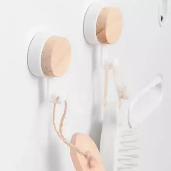 Деревянные настенные крючки Многофункциональные самоклеящиеся крючки без гвоздей Дверные настенные вешалки Крючок для хранения ключей Многофункциональная настенная вешалка