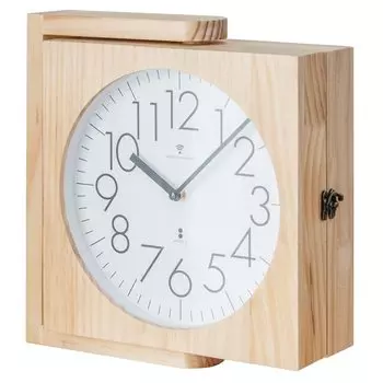 Деревянные настенные радиочасы Дизайнерские часы, которые позволяют вам проверять время как спереди, так и бесшумно, легко читаемые, деревянные стильные ottostyle.jp