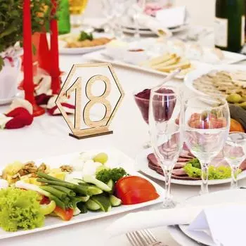 Деревянные номера столов 1-10/1-20, номера свадебных столов, карточки с держателем, выдолбленные деревянные номера столов для свадебной вечеринки, мероприятия, кейтеринга, украшения 1-10