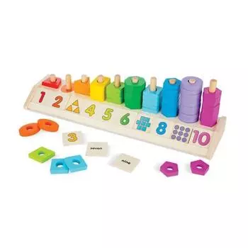 Деревянные обучающие пособия по номерам Melissa & Doug MD9275, разноцветные, 1 шт., Корейские детские товары