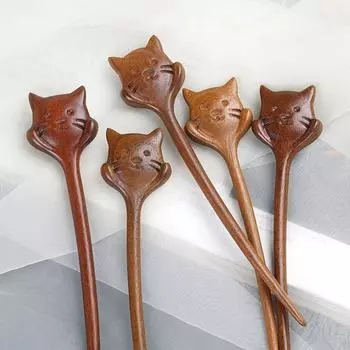 Деревянные палочки для волос, палочки для кошачьих волос для пучков, старинные палочки для волос, головные уборы, чонсамы cat