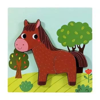 Деревянные пазлы для малышей 1, 2, 3 лет, развивающие игрушки для мальчиков и девочек