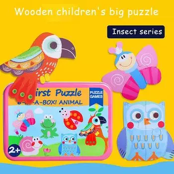 Деревянные пазлы-игры «Мой первый набор пазлов» в коробке «6 в коробке» для малышей Развивающие игры для детей