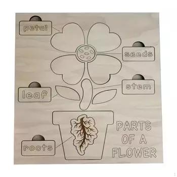 Деревянные пазлы Jingsaw Educational, дошкольное, раннее обучение, пазл-цветок для детей